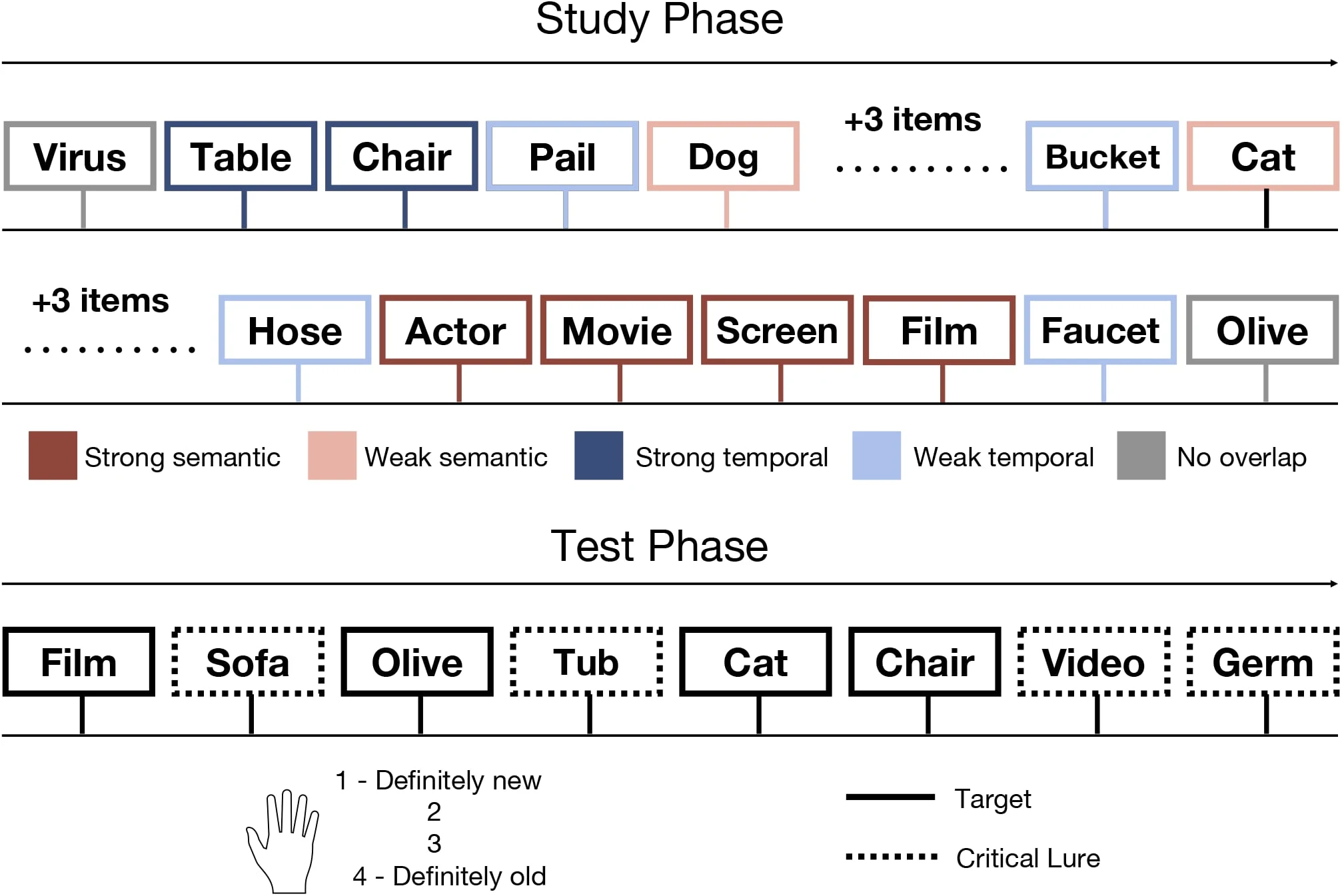 Figure 1. Experimental Design. During the study phase, participants studied individual words in anticipation of a later memory test and made no behavioral responses.