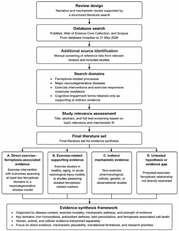 Figure 1. Structured literature search, study relevance assessment, and four-category evidence-classification framework.
