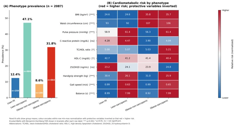 Figure 1. (A) Prevalence of the four phenotypes (n = 2087).