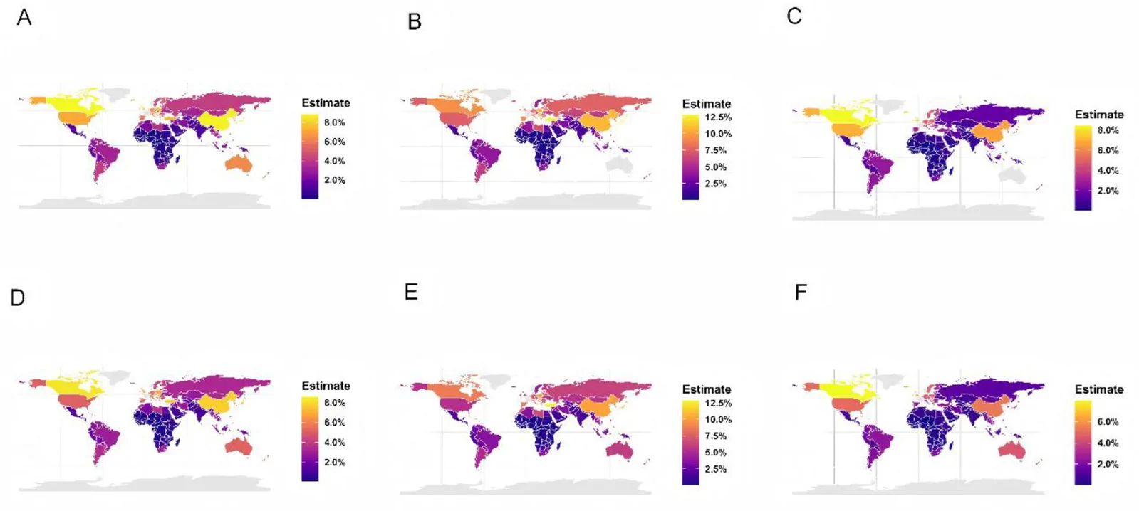 Figure 1. Global lifetime risk (%) of lung cancer incidence (LRI) and mortality (LRM), 2022.