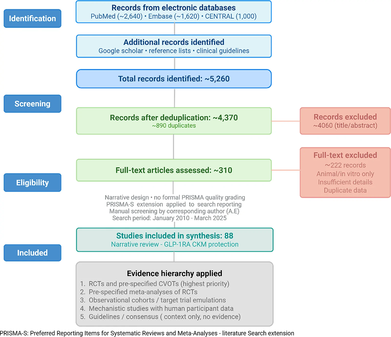 Fig. 1. PRISMA-S flow diagram illustrating the literature search and study selection process.