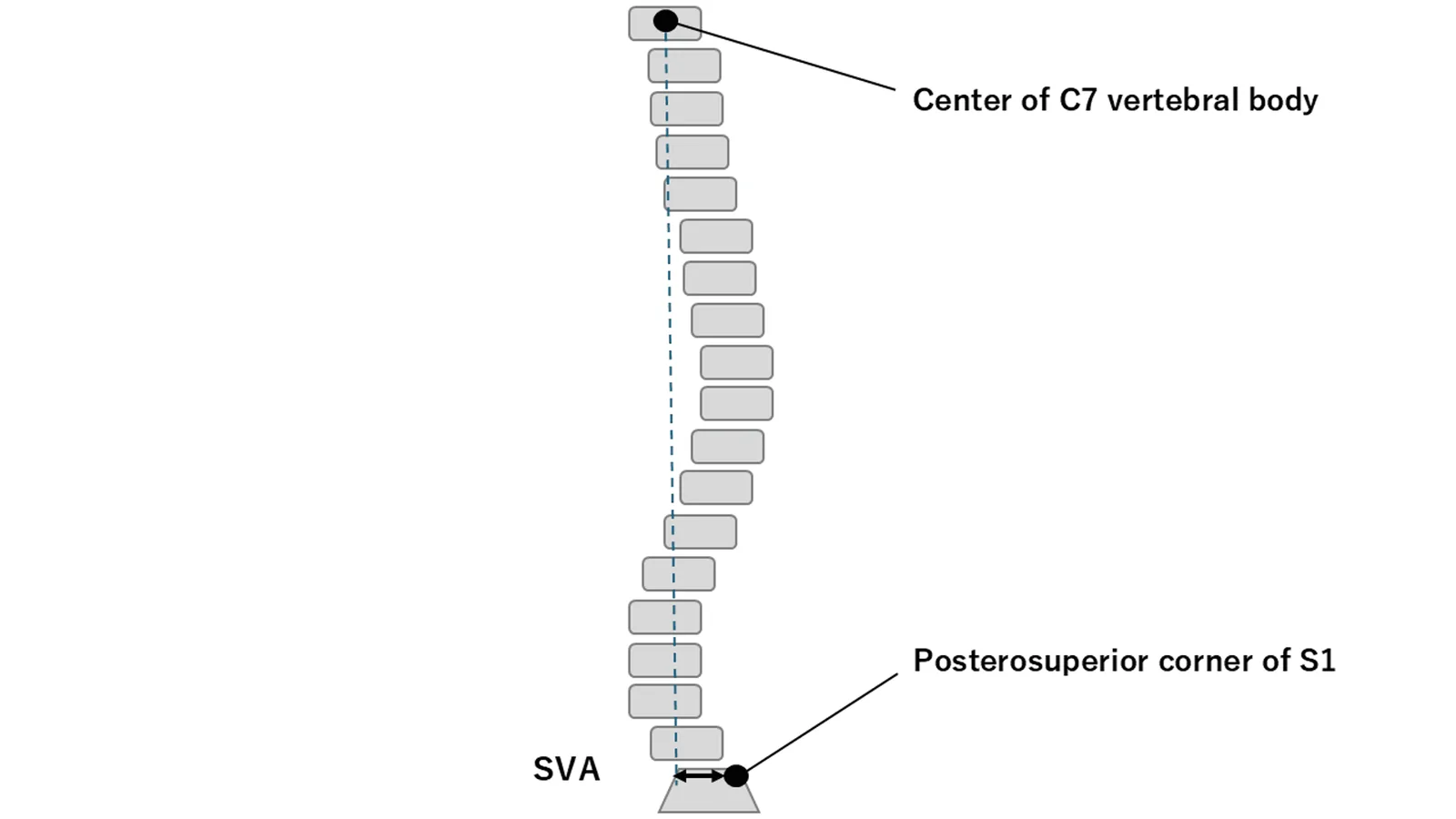 Figure 1. Schematic illustration of sagittal vertical axis (SVA) measurement.