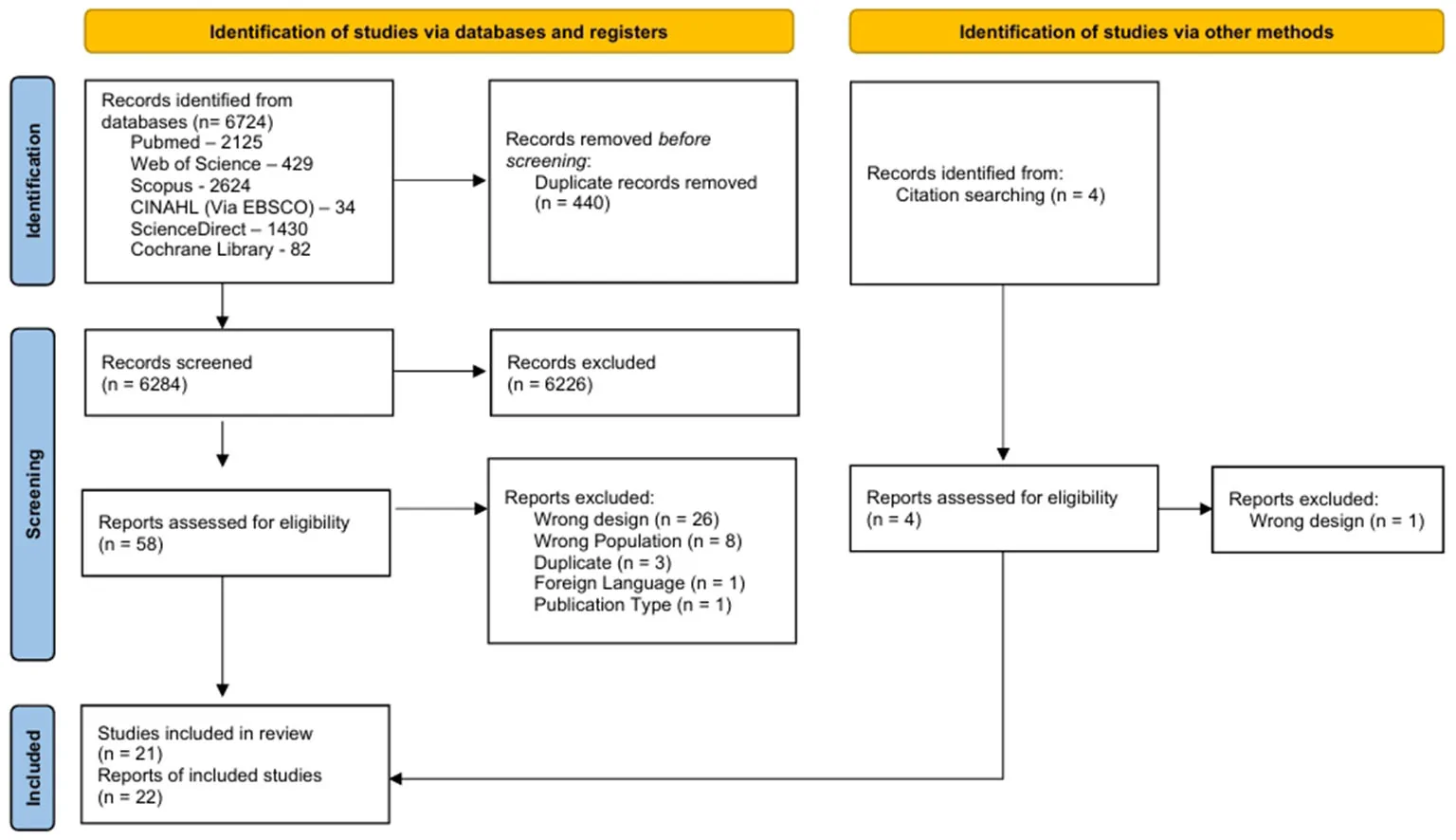Figure 1. PRISMA flow diagram showing the selection of sources of evidence.