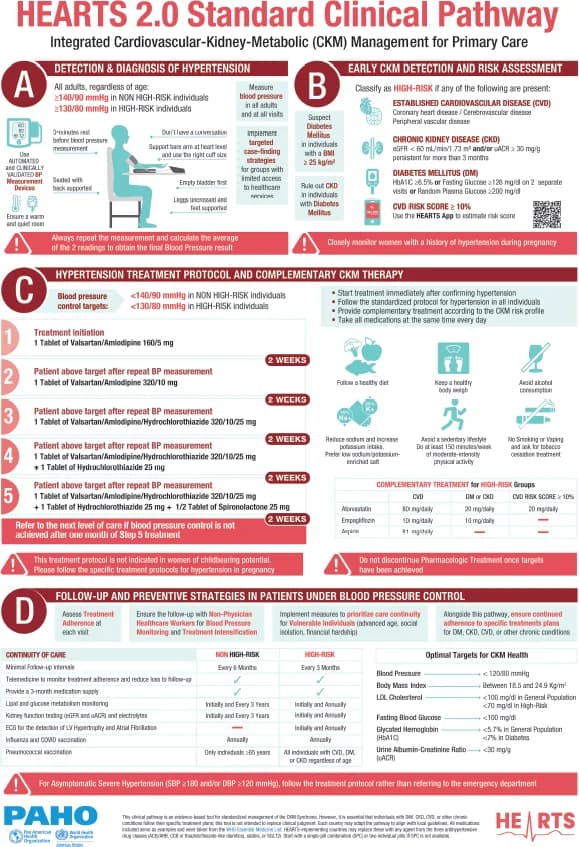 Figure 1. HEARTS 2.0 Standard Clinical Pathway