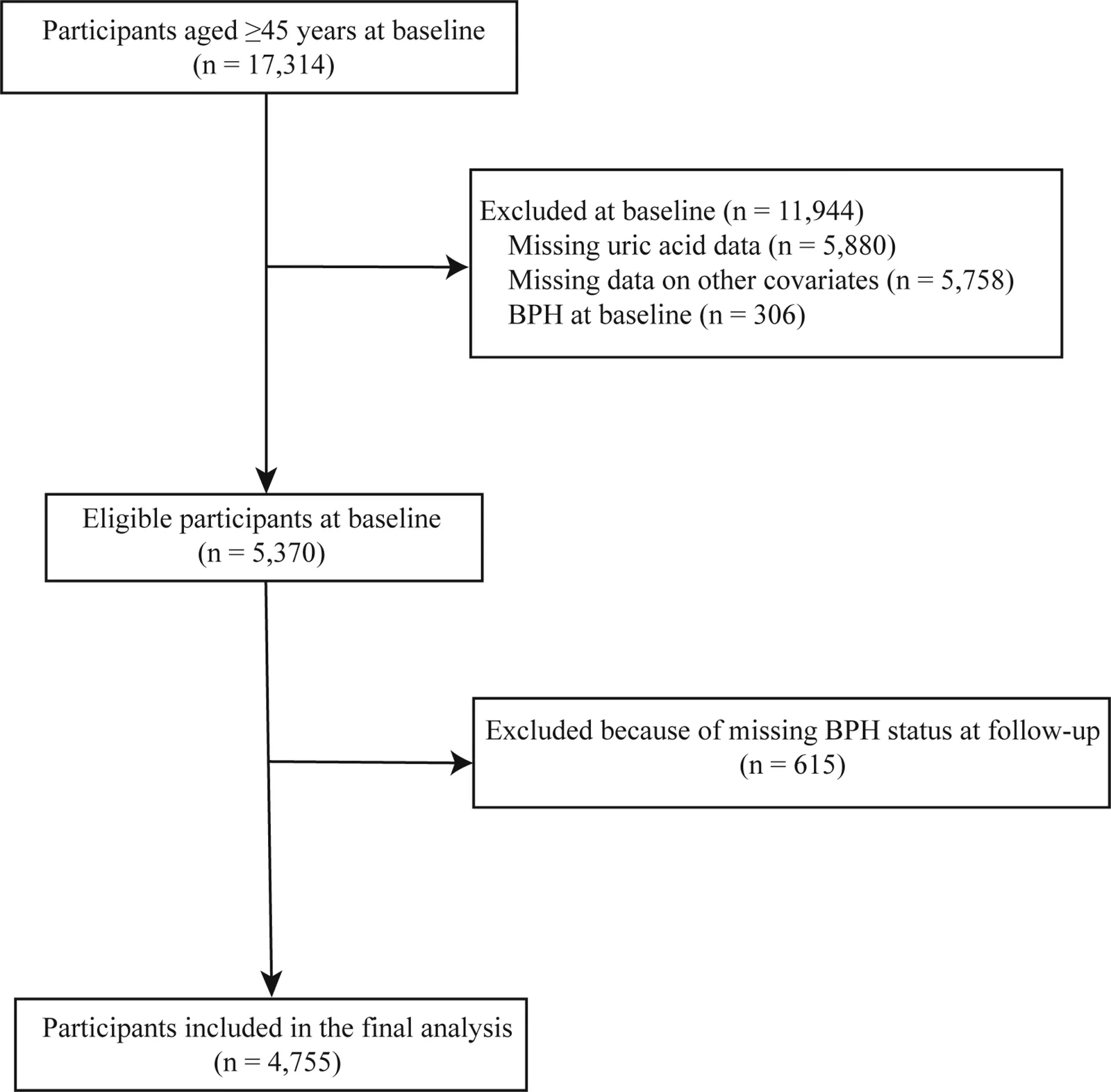 Figure 1. Flow chart of the screening process for participants included in this study.