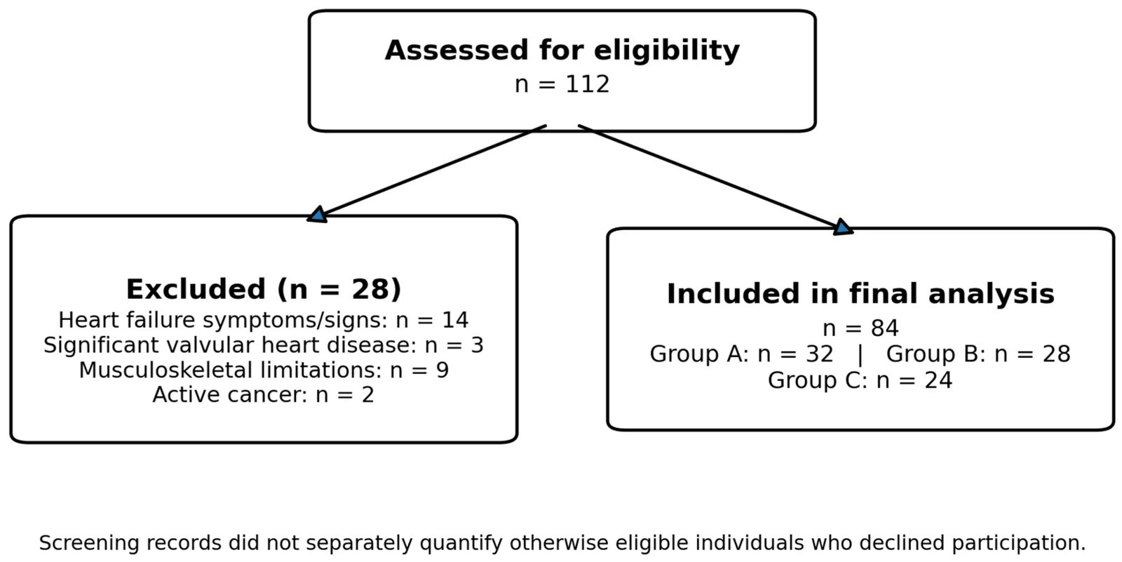 Figure 1. Participant flow through screening and final analysis.