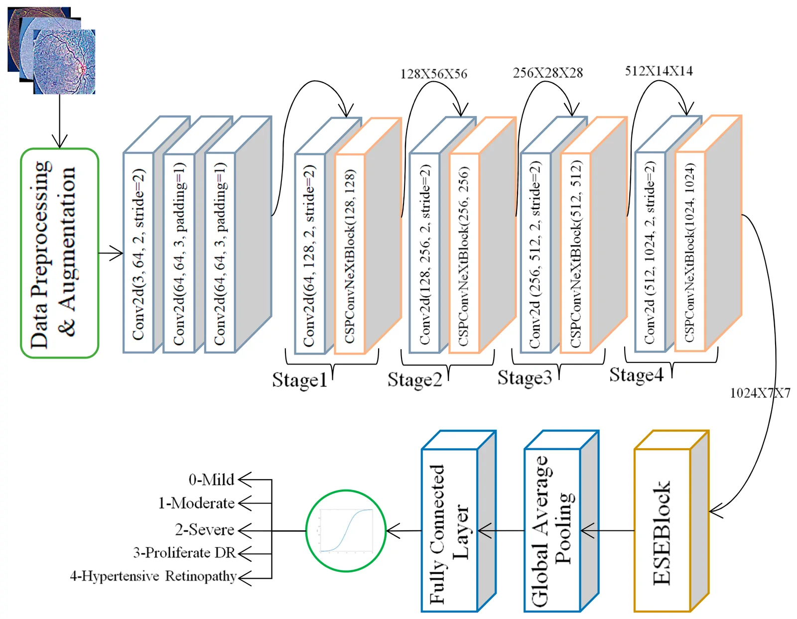 Figure 1. Proposed CSP-ConvNext model architecture.
