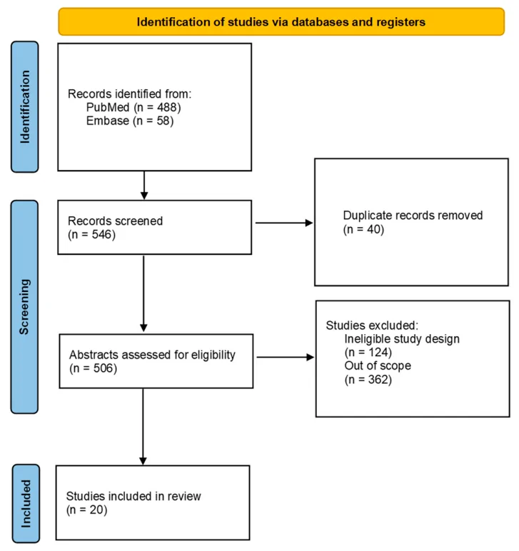 Figure 1. The PRISMA flow diagram of the study search and selection process.