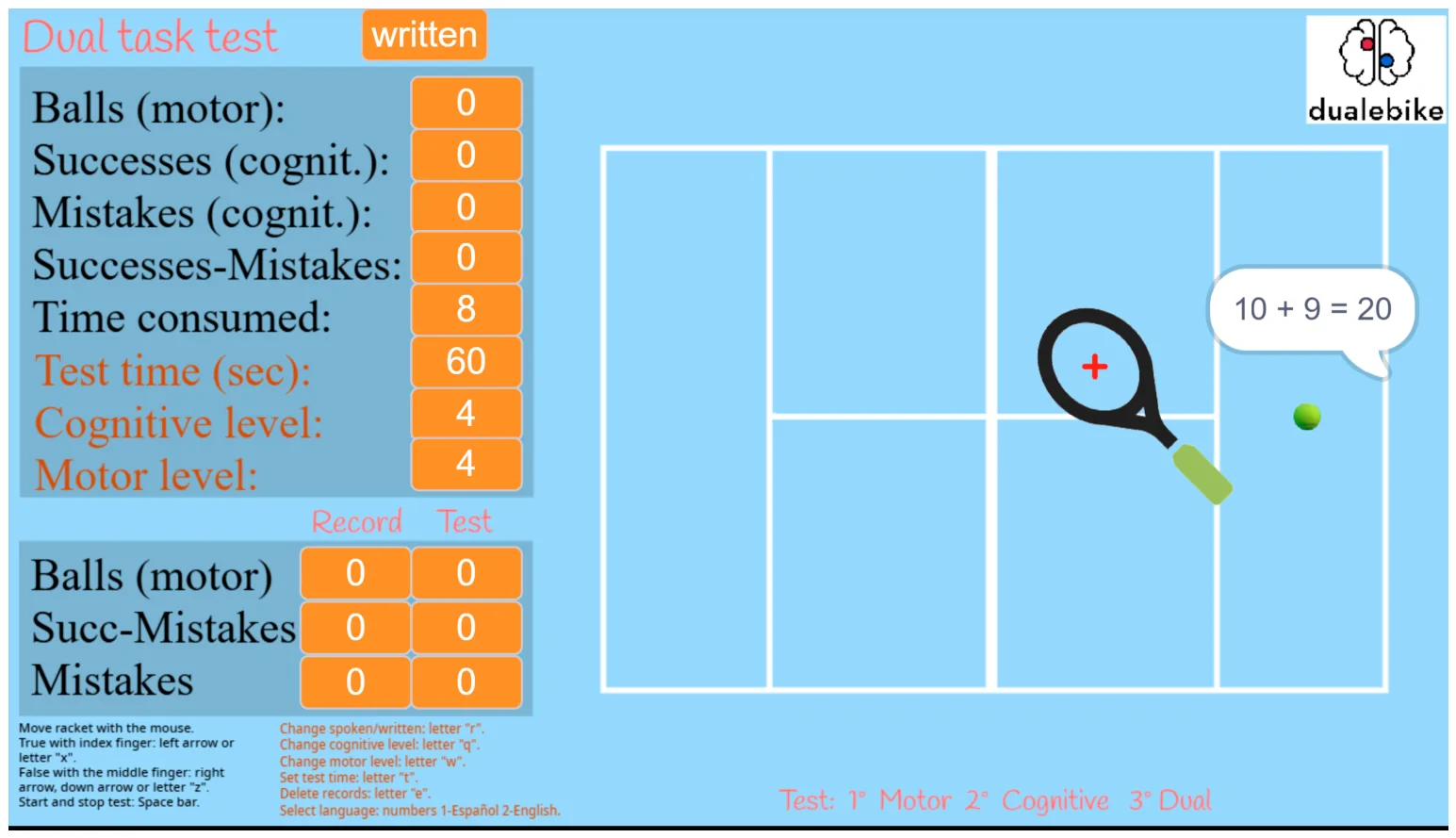 Figure 1. The Dual-task Test digital assessment.