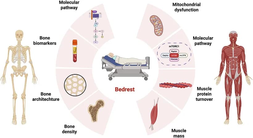 Bone and muscle markers altered during bedrest and addressed in this review.