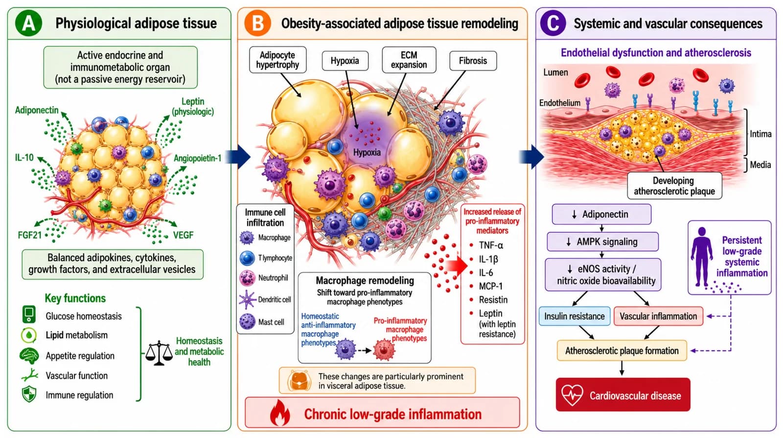 Figure 1. Adipose tissue dysfunction: a link between obesity and cardiovascular disease.