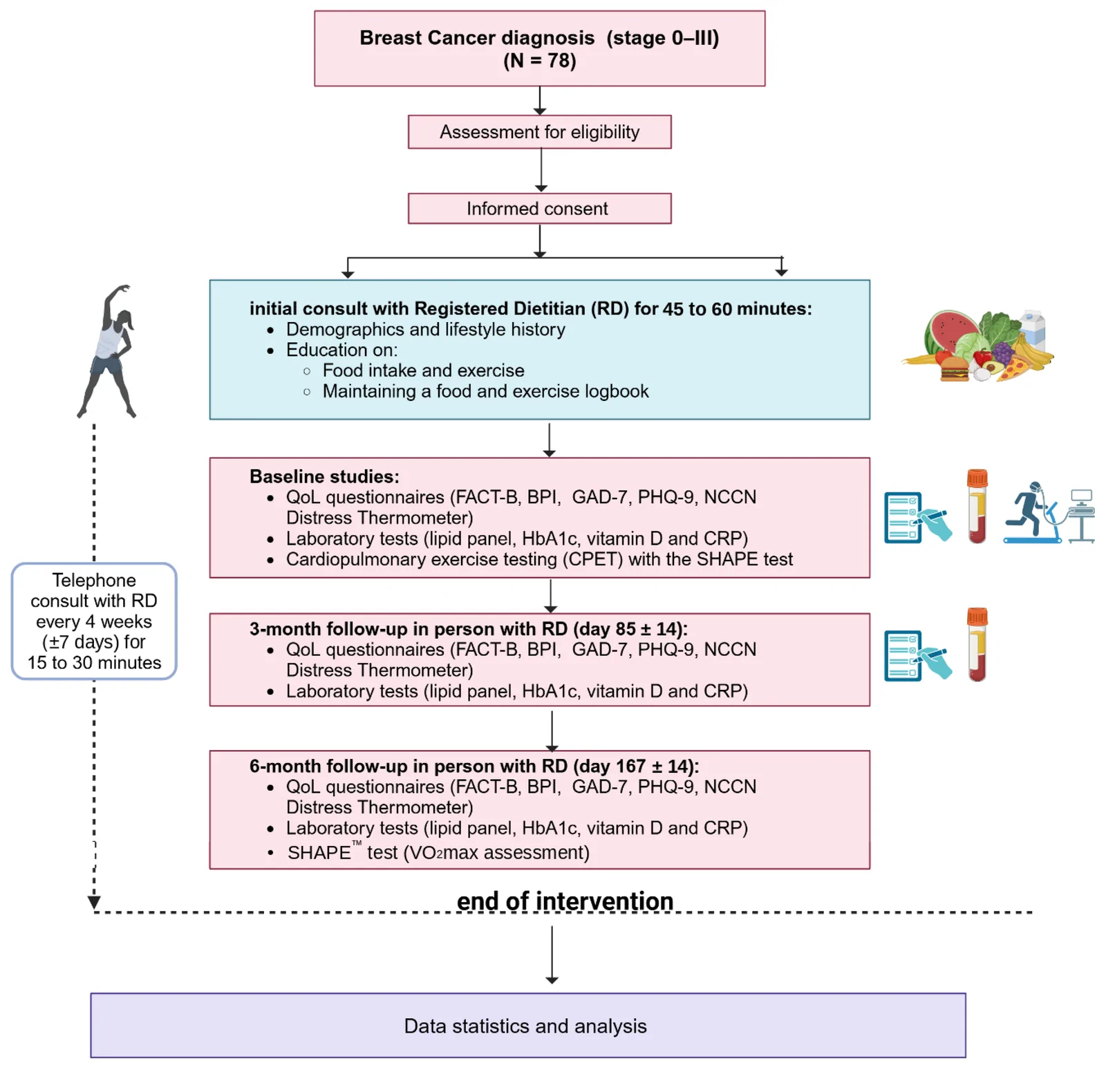 Figure 1. Flow chart of the pilot study design based on the standard protocol.